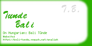 tunde bali business card